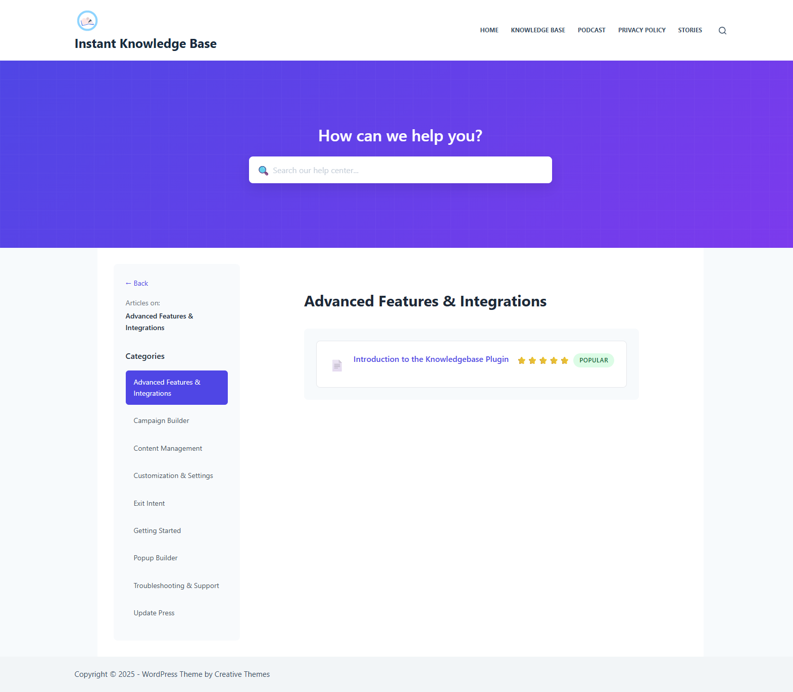 **Compact Template (Premium) – Home Page** – Minimalist home layout with compact blocks