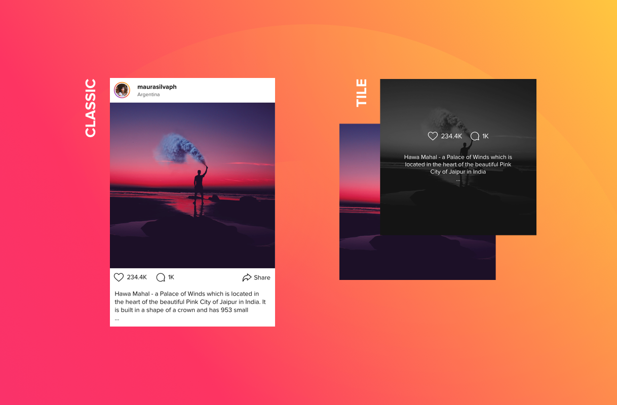 Instagram feed overview