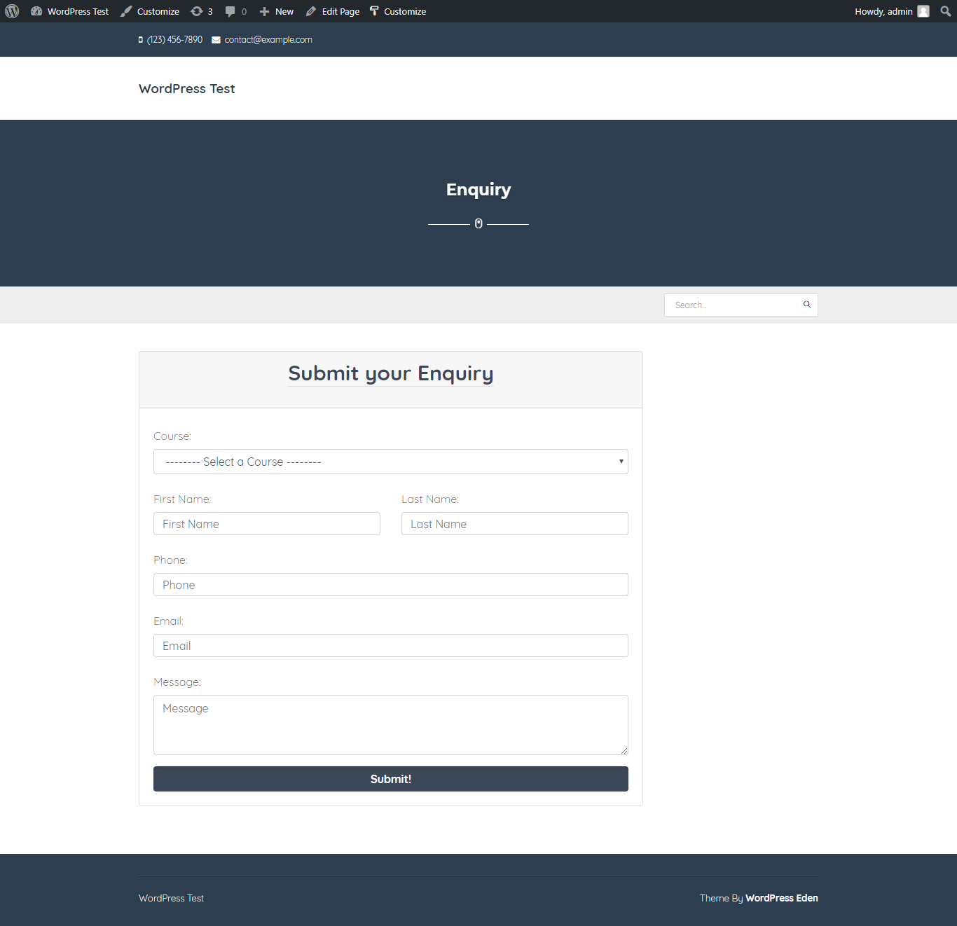 Enquiry Form