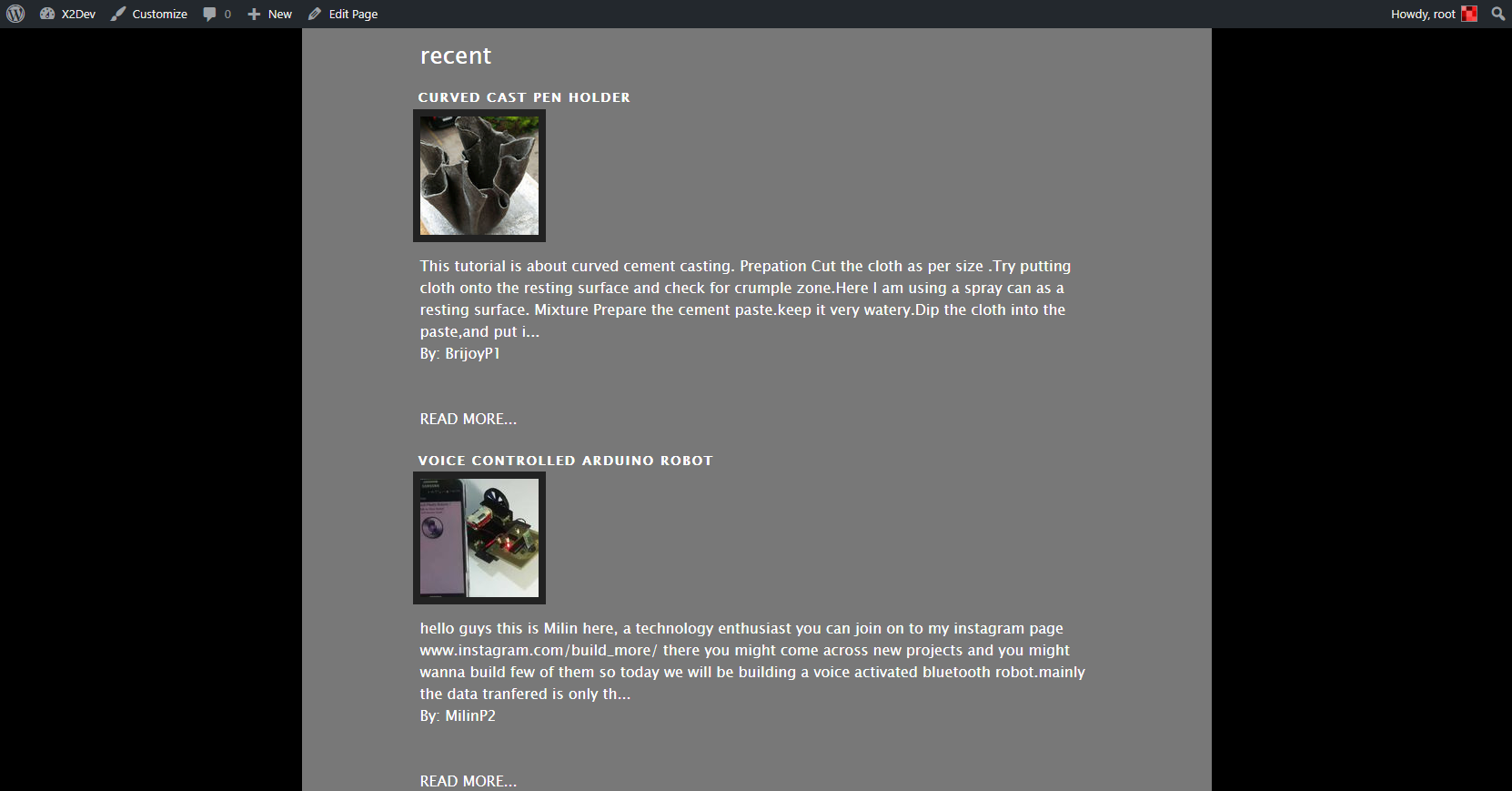 Display Instructables Projects as Posts