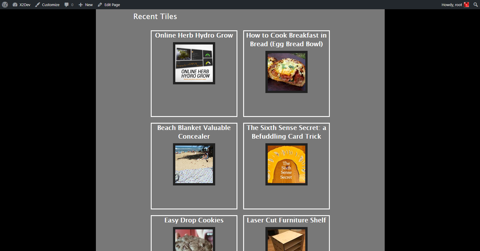 Display Instructables Projects as Tiles