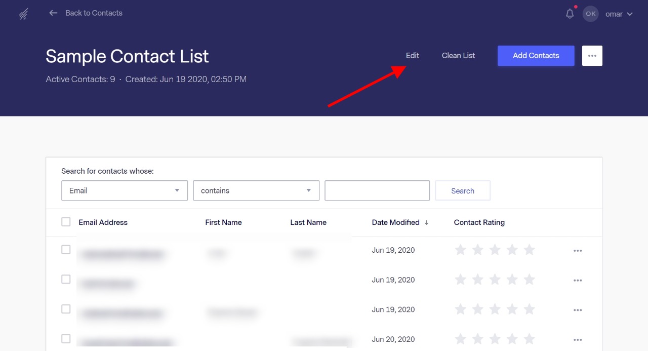 Edit a list