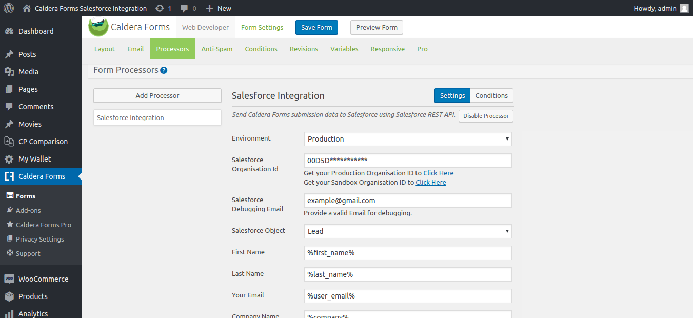 Salesforce Processor