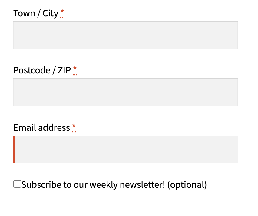 Newsletter opt-in on the WooCommerce checkout. After a customer pays, their email address and name will be sent to the mailing list of your choice.