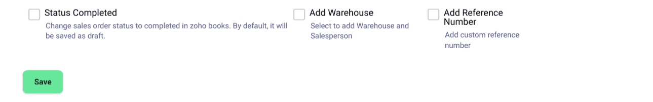 Actions - Trigger Zoho Books actions from plugin.