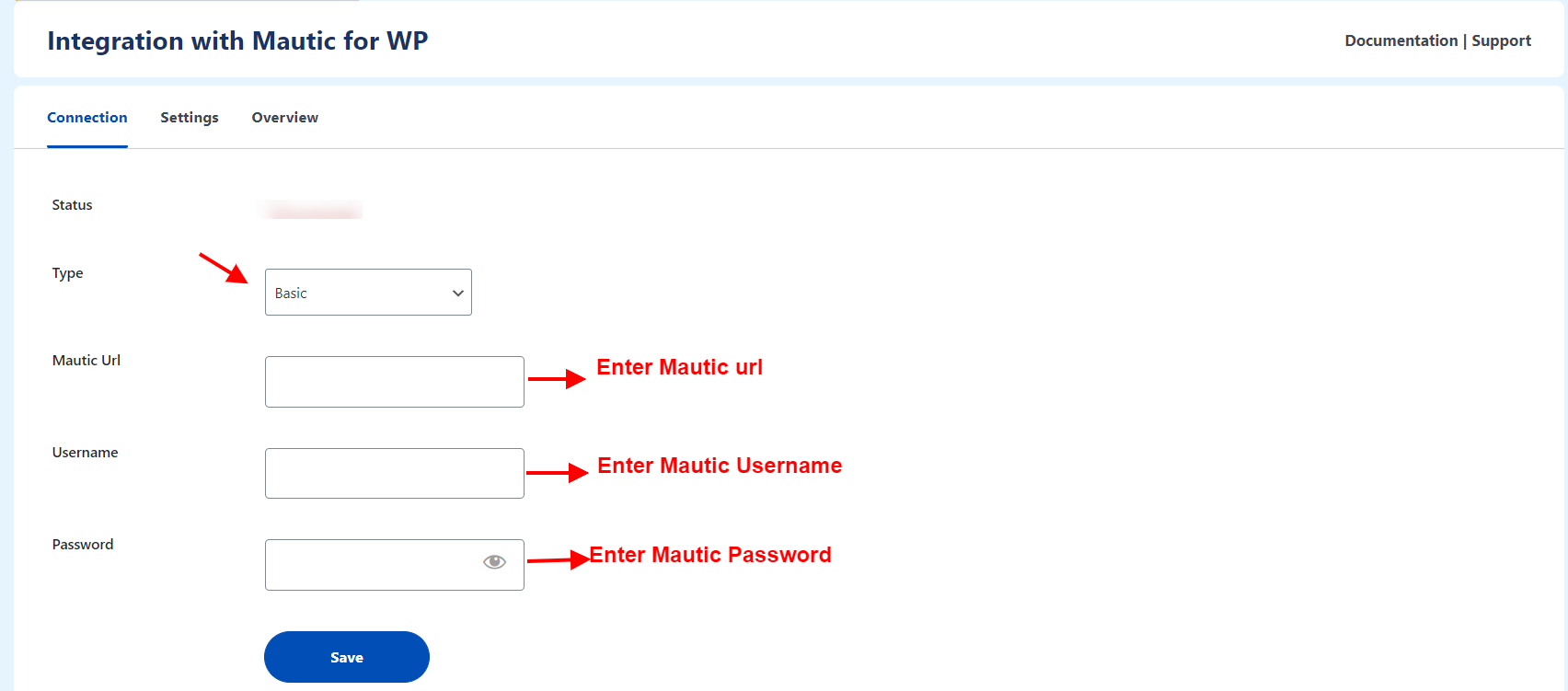 Mautic Connection Setup