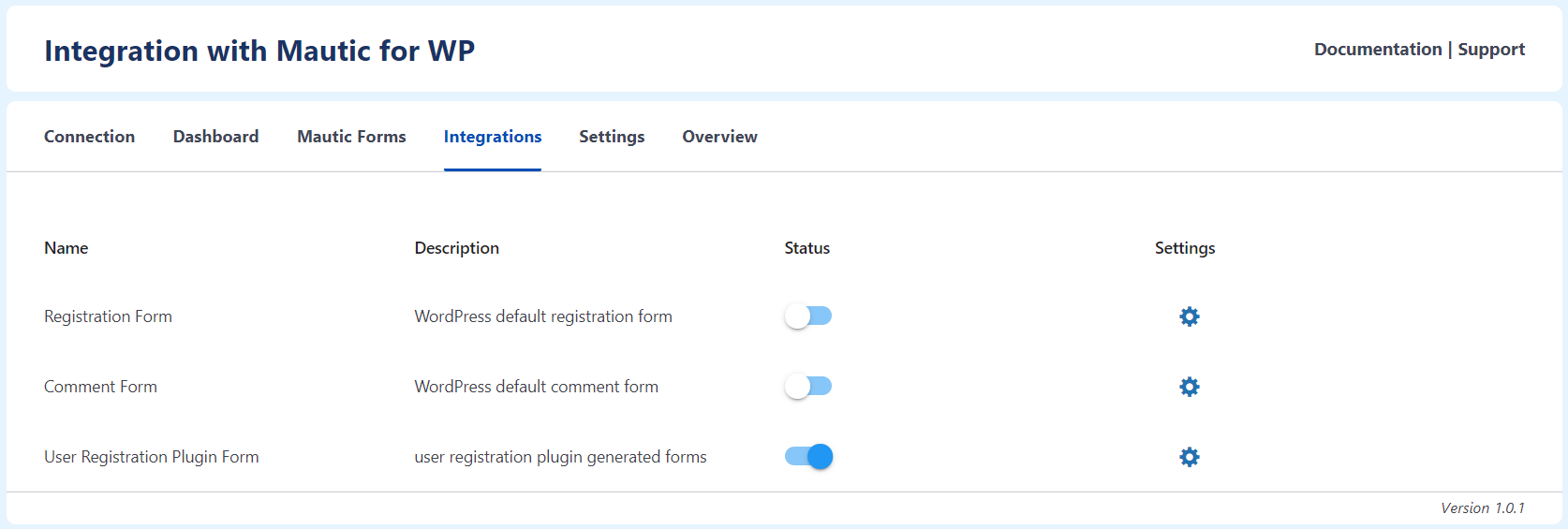 Registration Form Setting
