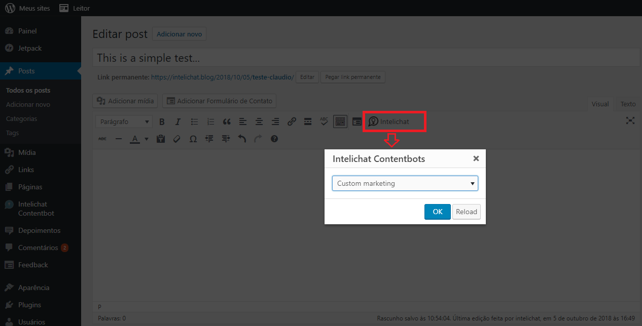 This is a list of content bots available that can be inserted into a page or post.
