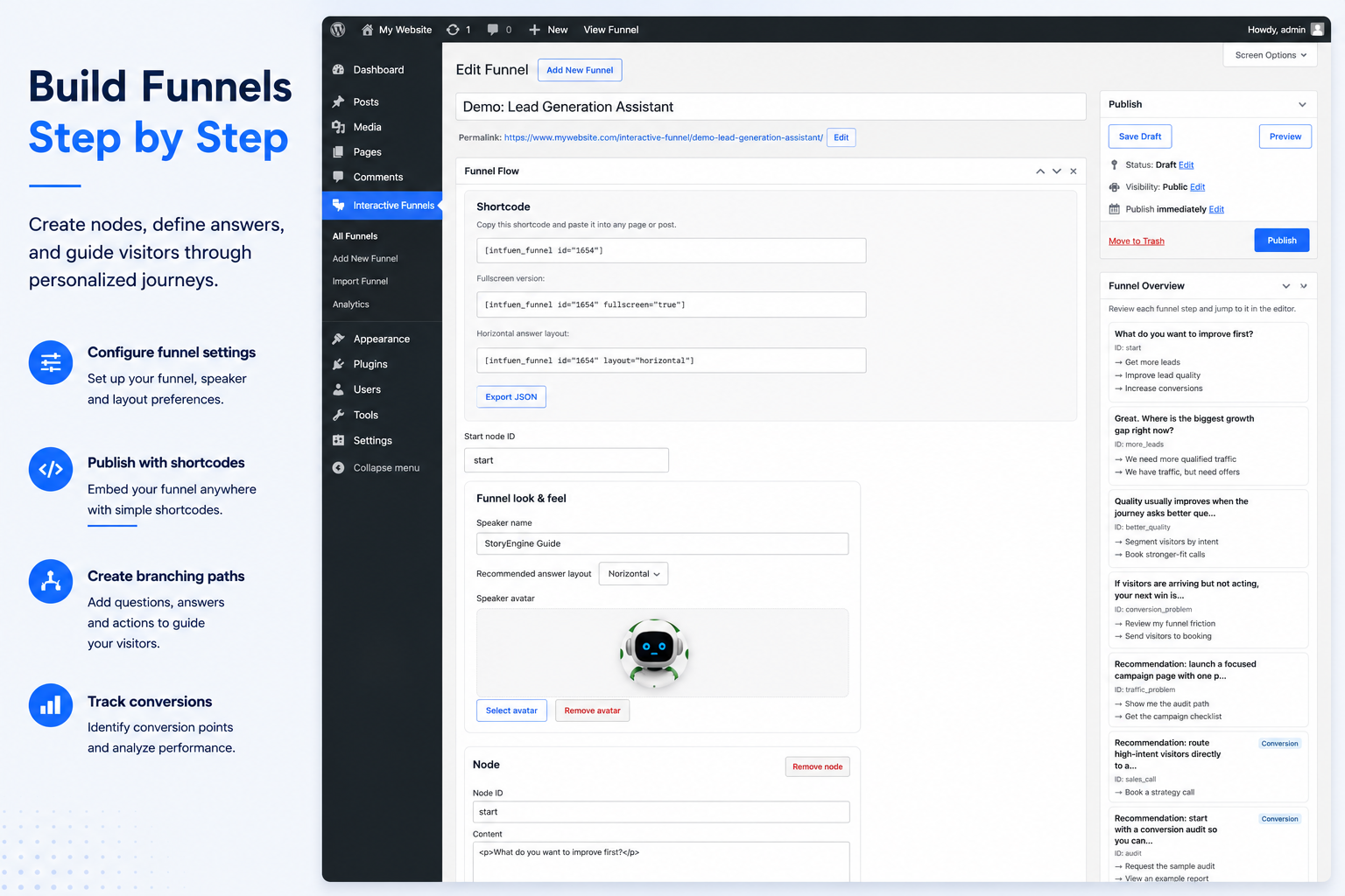 Frontend interactive funnel.