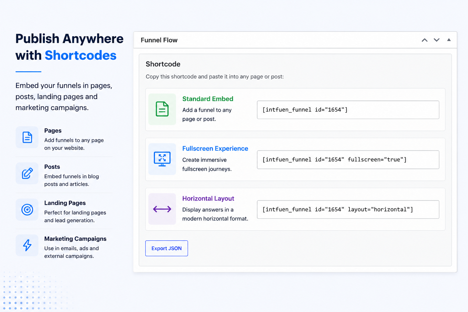 Fullscreen-style funnel layout.