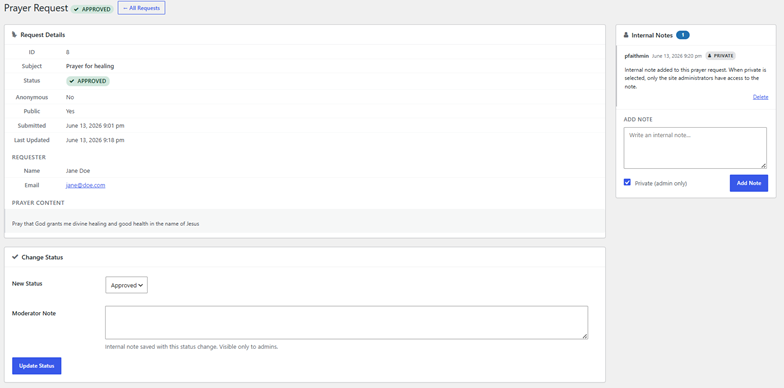 Settings page with tabbed configuration.