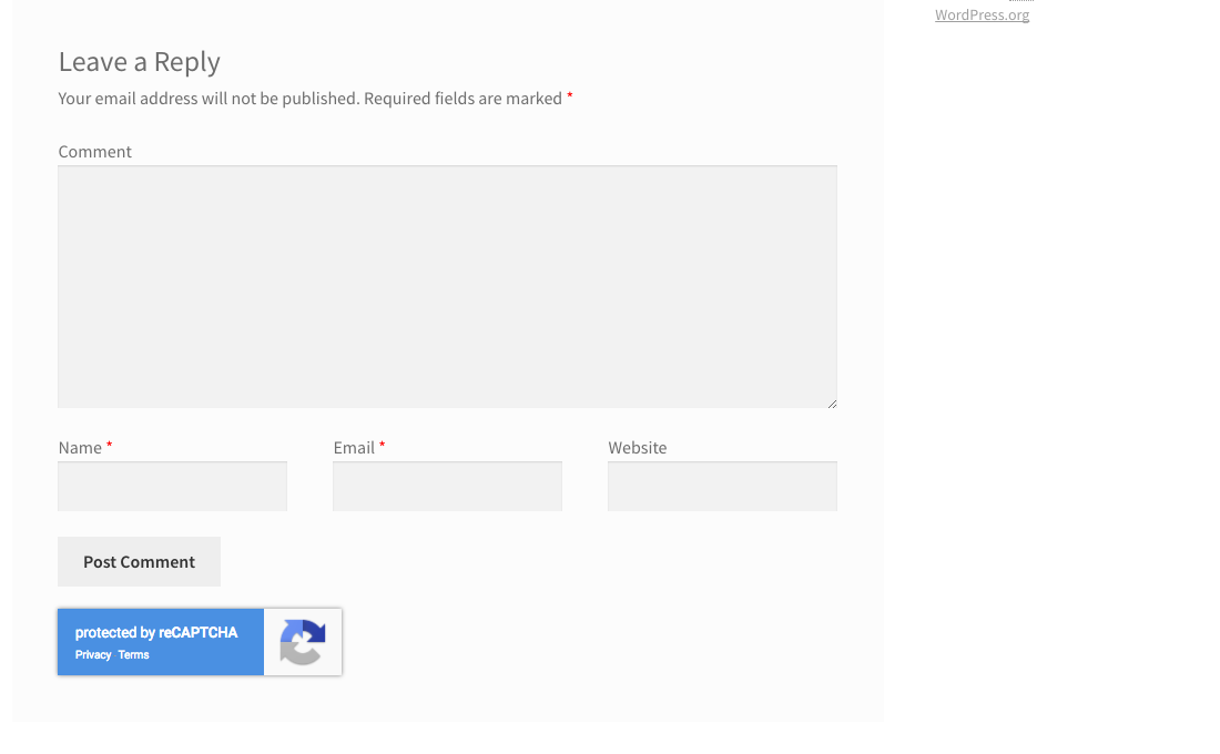 Invisible reCAPTCHA