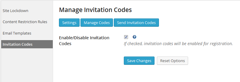 **Enable Invitation Codes**