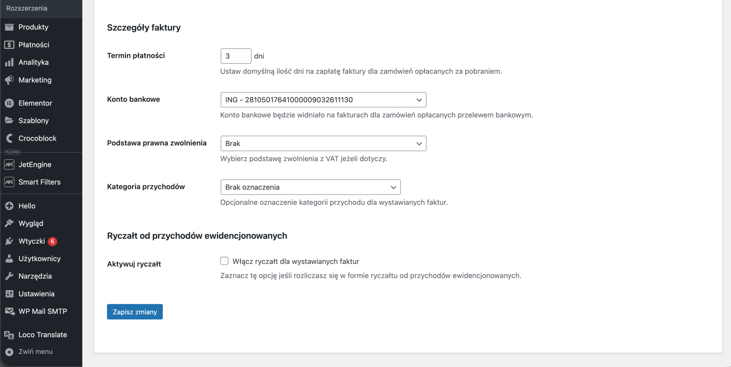 Invoicing settings (part 2)