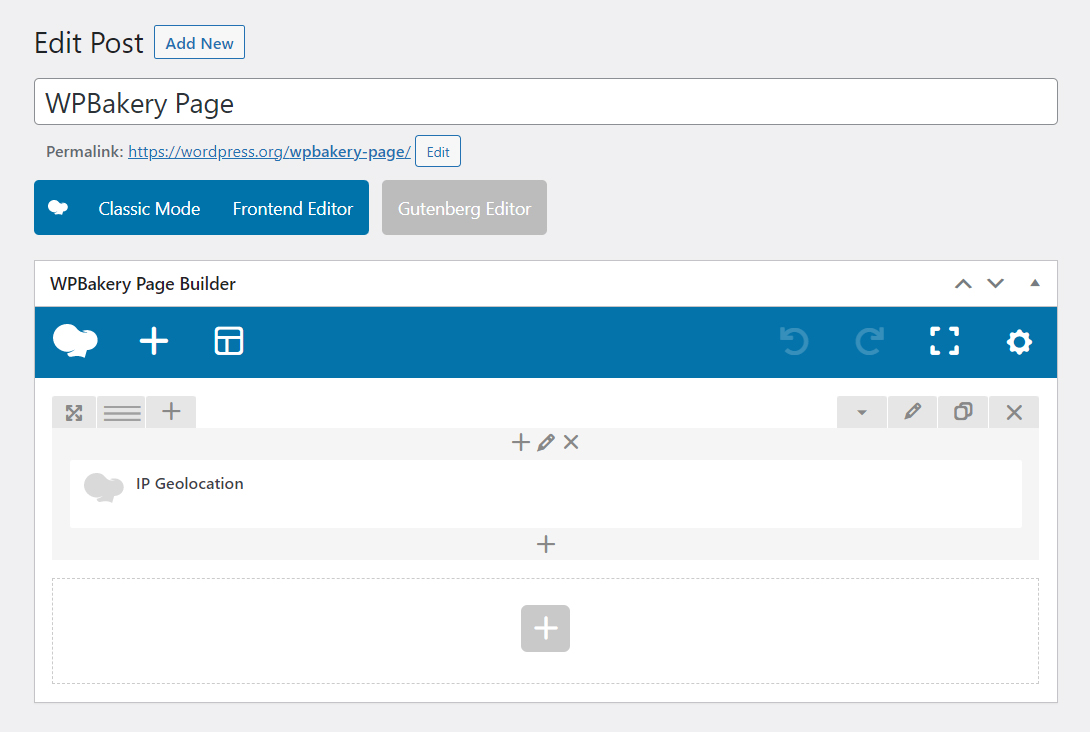 IP Geolocation in WPBakery Page Builder