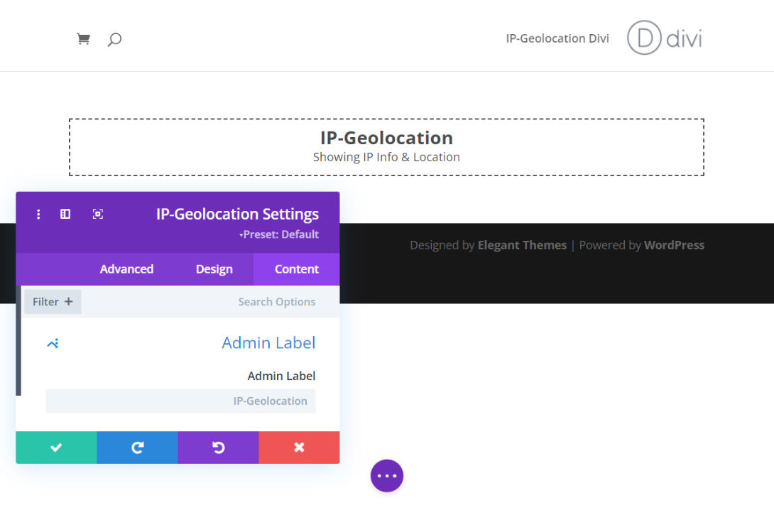 IP Geolocation in Divi Page Builder