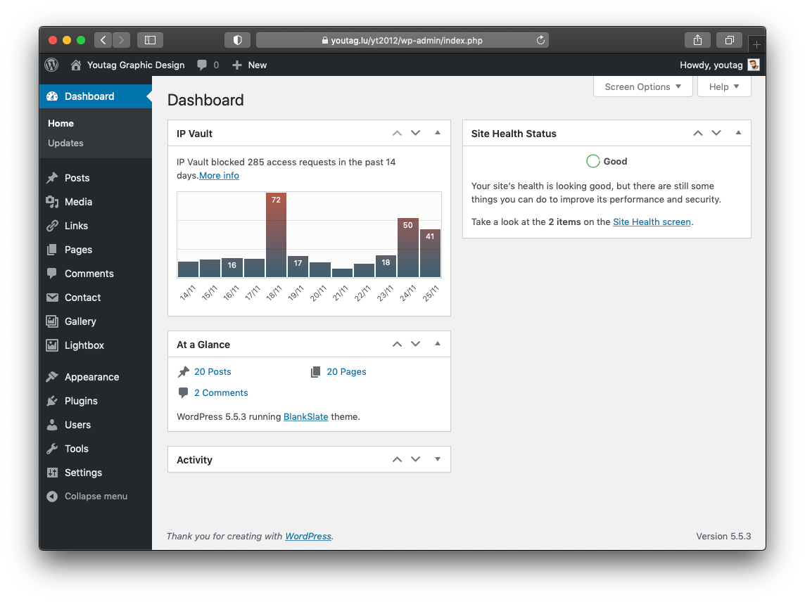 Dashboard Widget