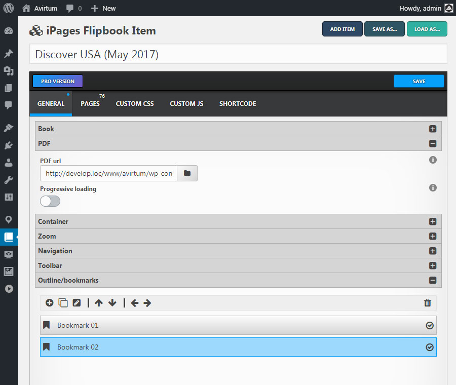 Book config
