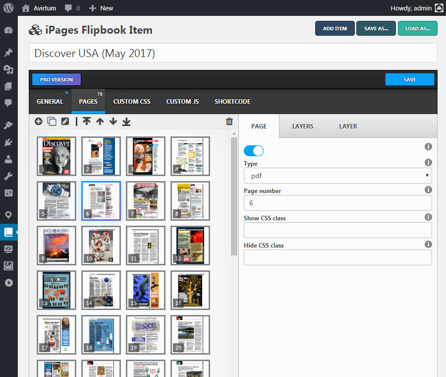 Book pages