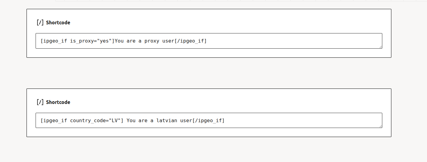 Conditional content shortcodes