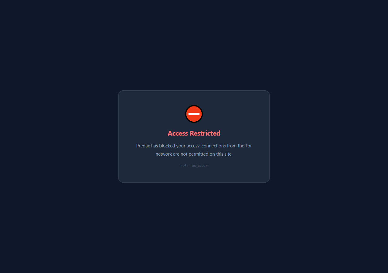 Custom block page — branded 403 page shown to blocked visitors