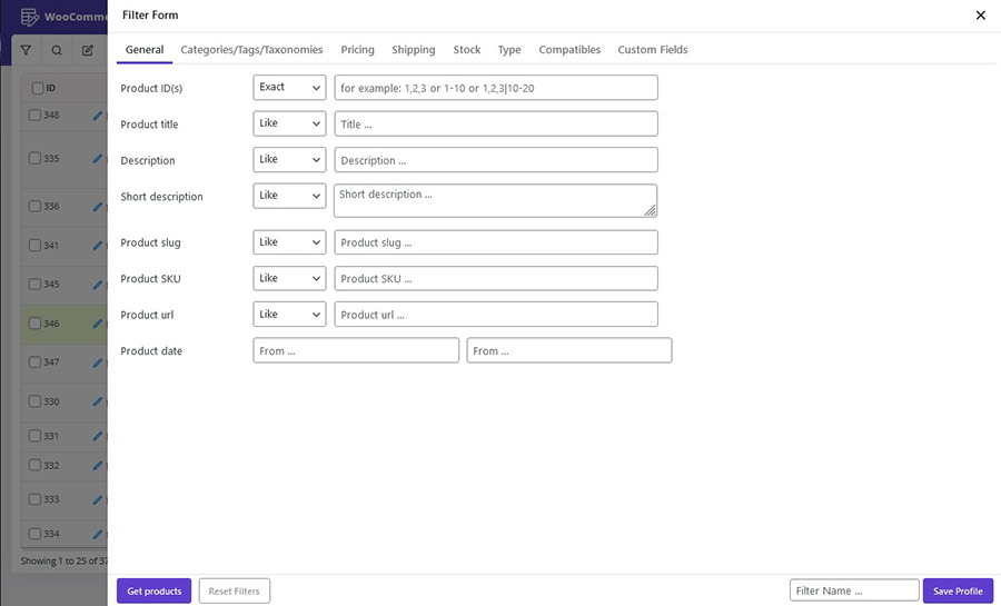 Support All of Product's Fields