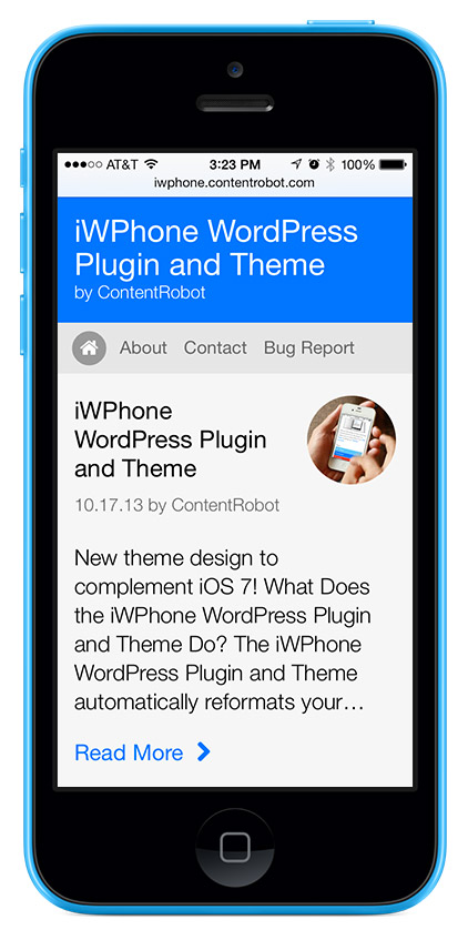 iWPhone theme as viewed on the iPhone