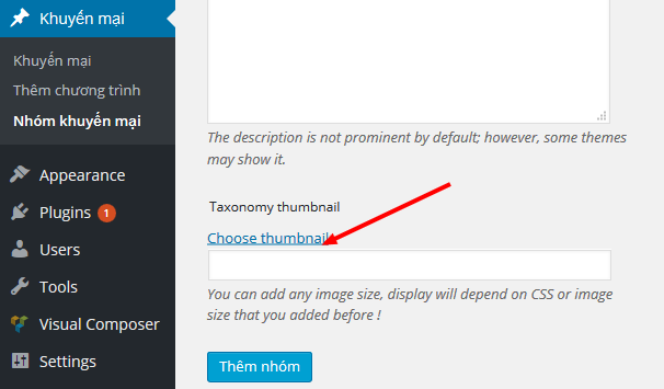 Add image in Custom Taxonomy Page