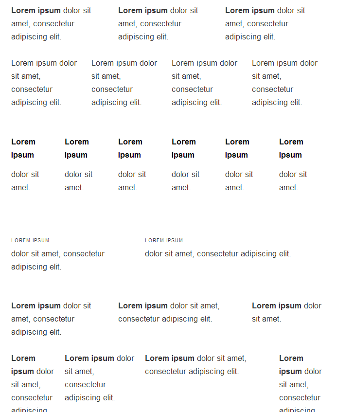 Hundreds, if not thousands, of column layouts can be created.