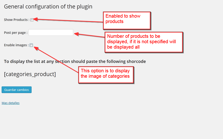 Create list of categories Woocommerce 3