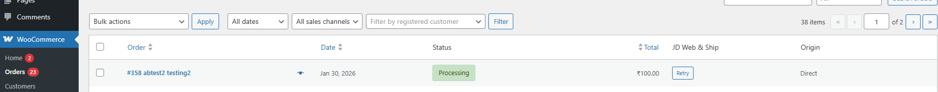 Retry failed orders - Easy retry mechanism