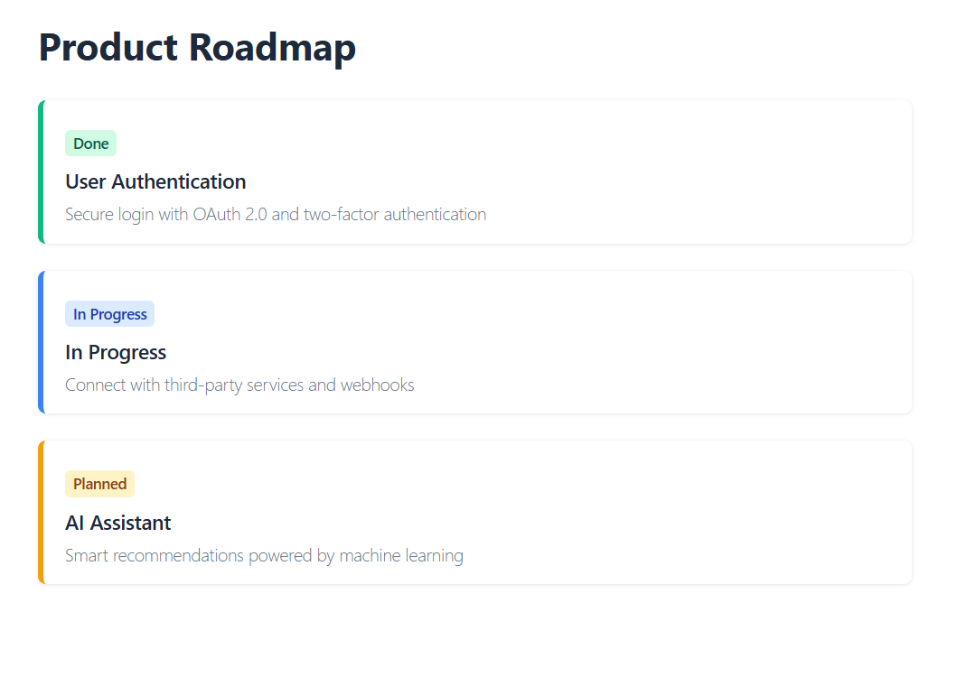 Compact layout - Space-efficient display