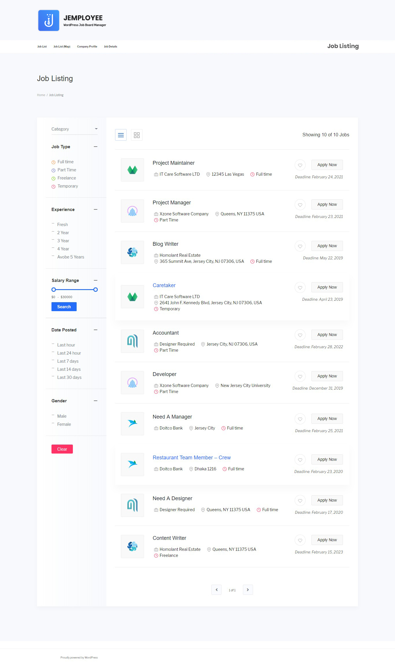 Job Listings