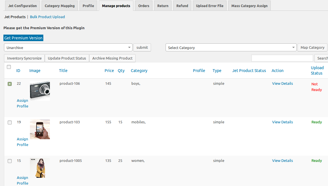 This tab will enable you to create profile and where you can set the common attributes value for product and then assign profile to product from “Manage Product” Section. While creating profile you can also map your attributes field with any other meta field.