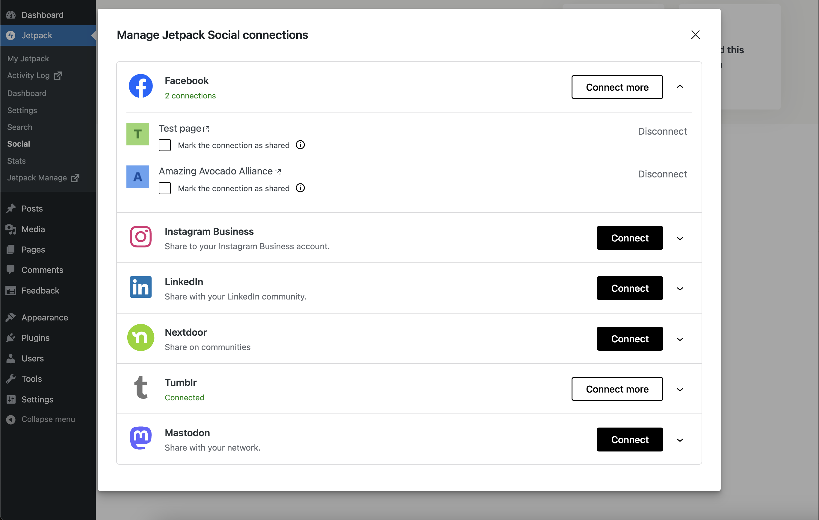 Manage your Jetpack Social and other Jetpack plugins from My Jetpack.