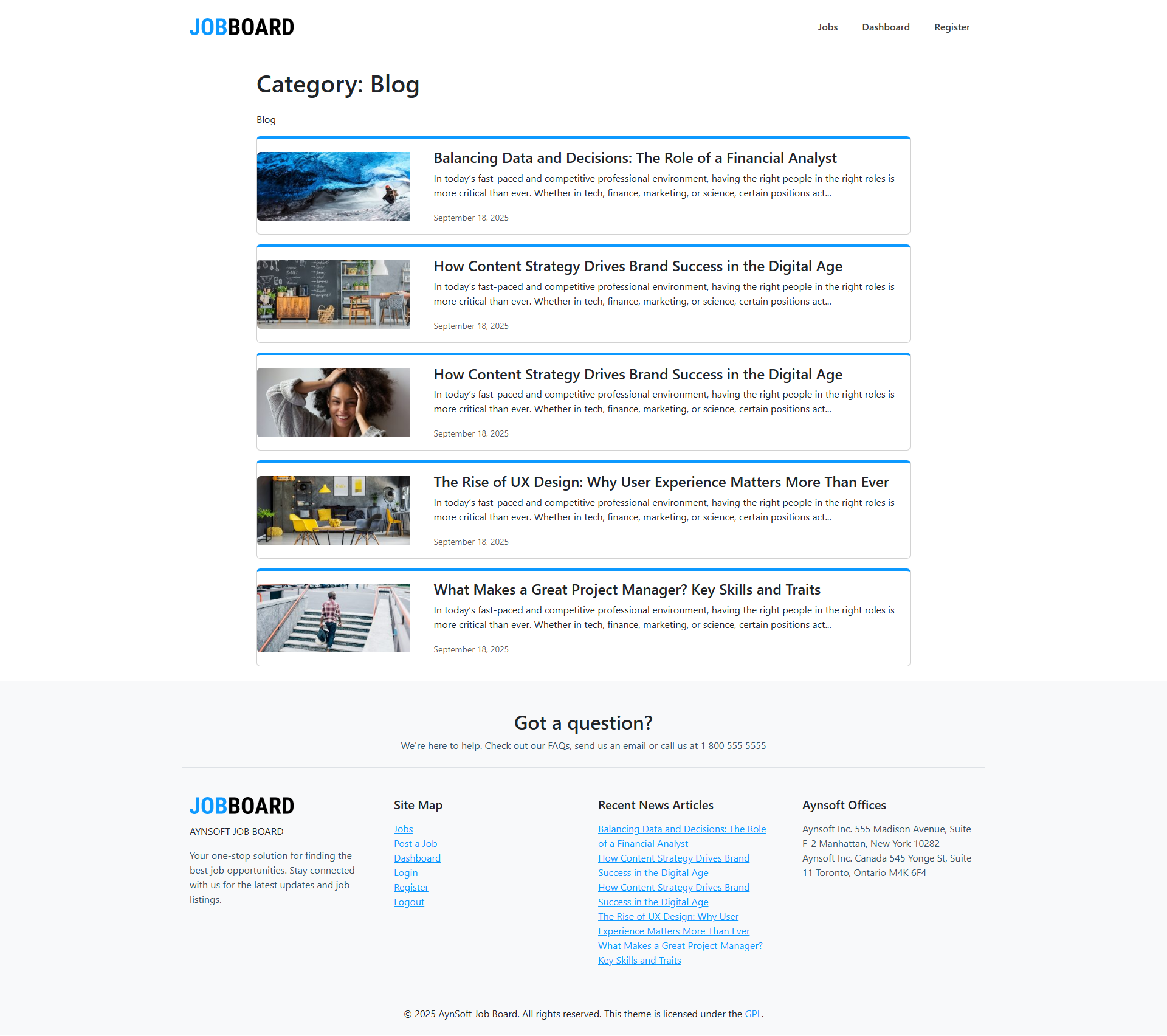Employer registration page