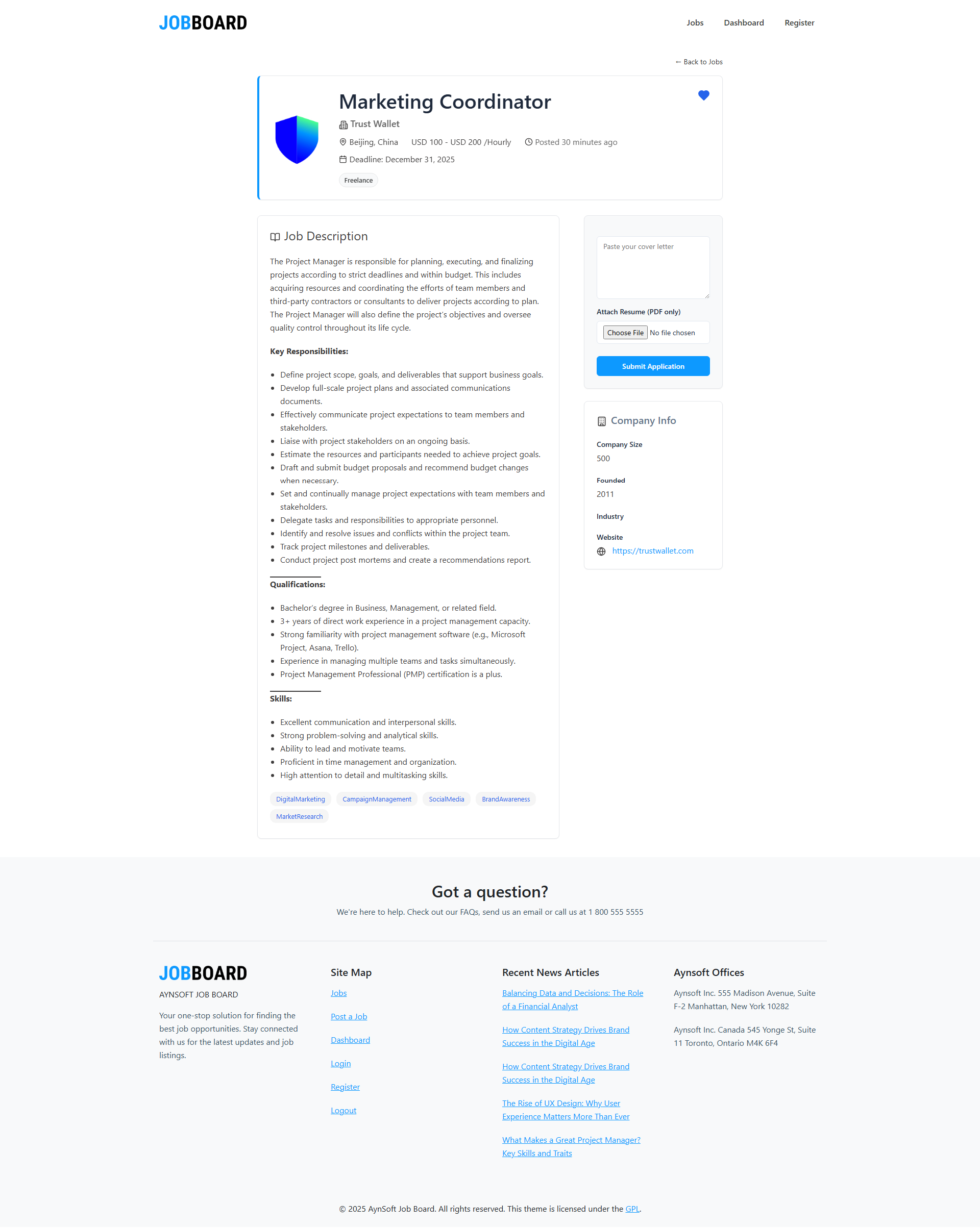 Employer profile