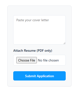 Applications page