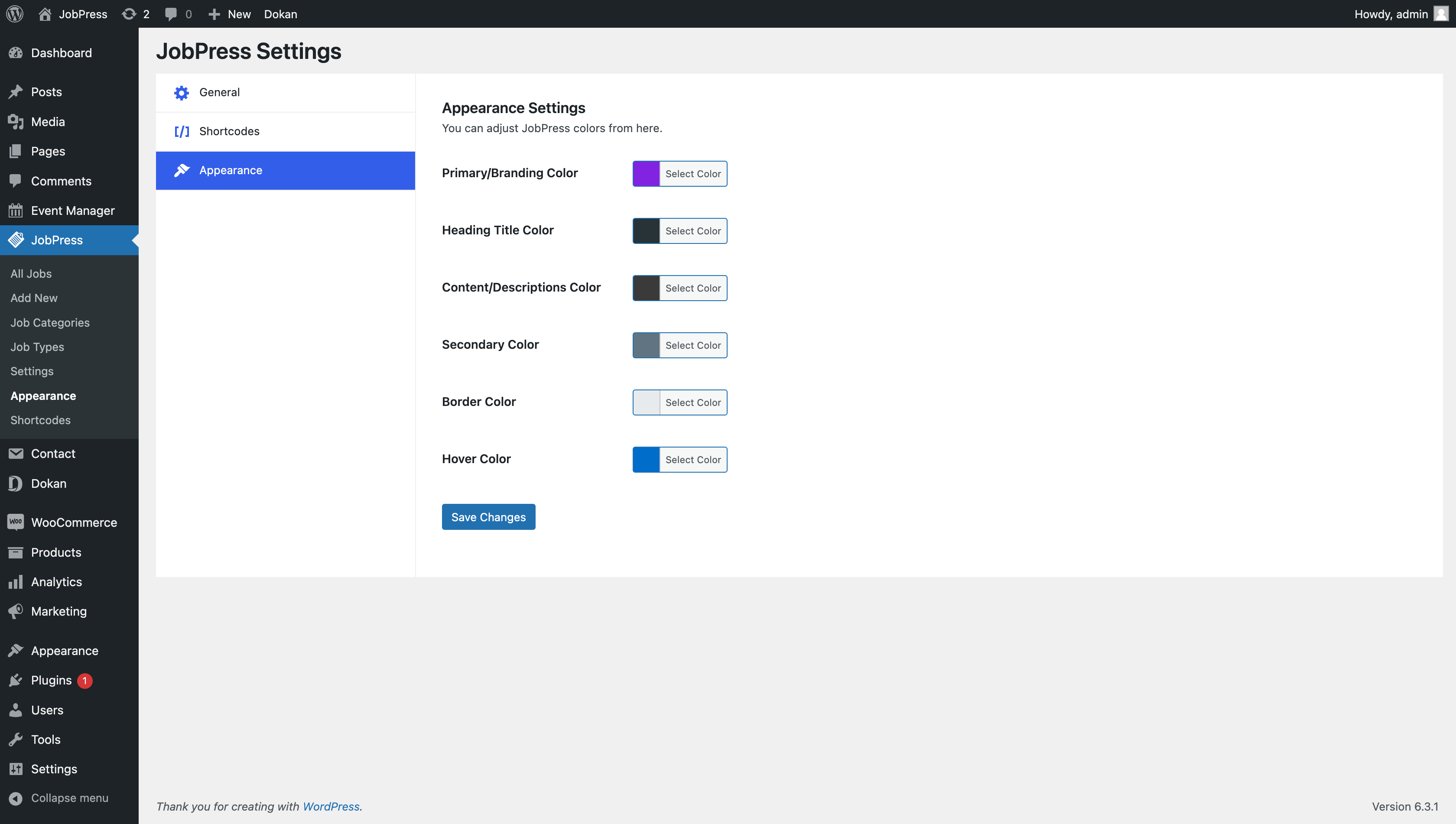 Job List Shortcode