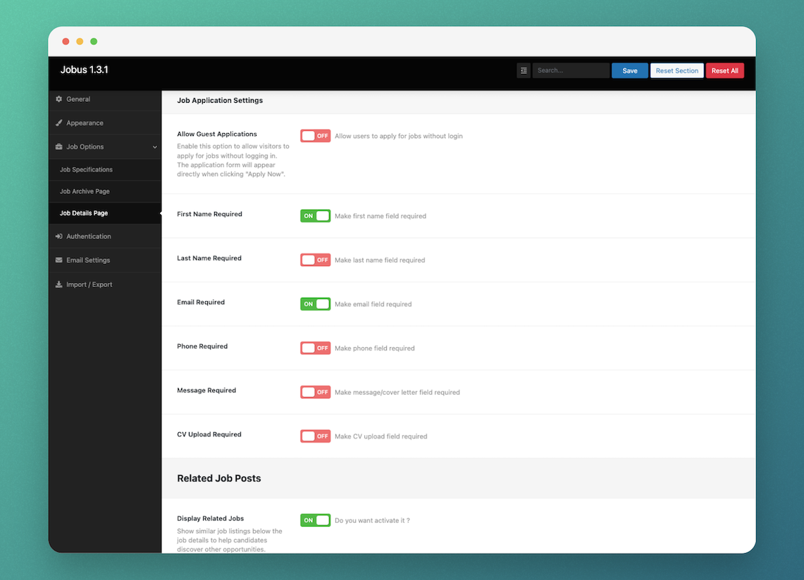 Authentication — Control login and access rules
