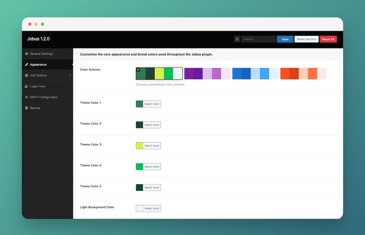 Job Tabs — Display jobs in tab layout