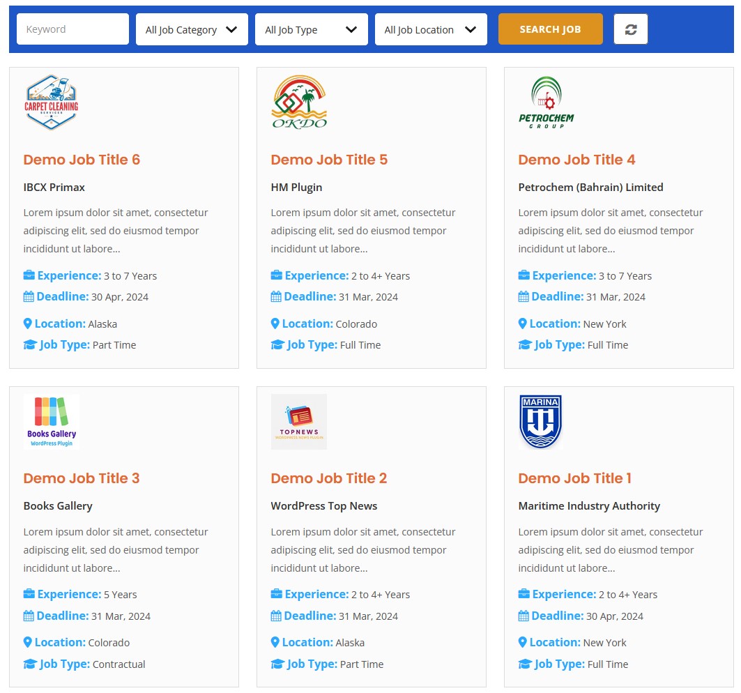 Showing Job Details Page