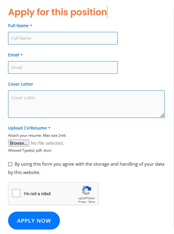 Listing page content settings