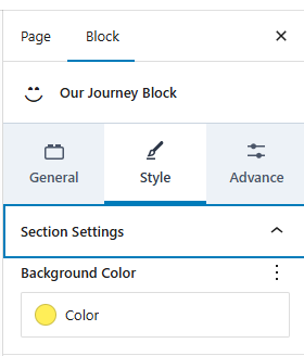 Style Settings – Year Setting