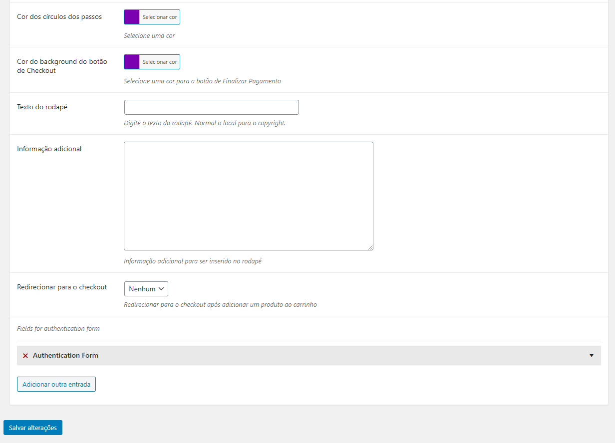 Settings color