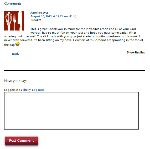 Closed Replies (hidden) Example