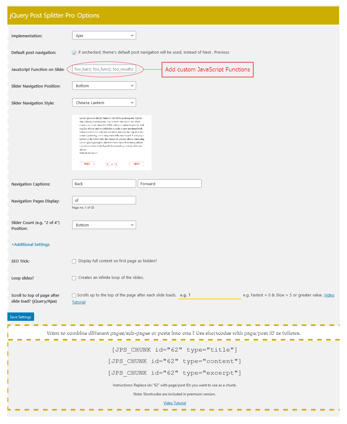 Settings Page (Detailed)