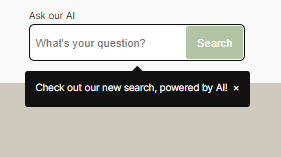 The ai searchbar.