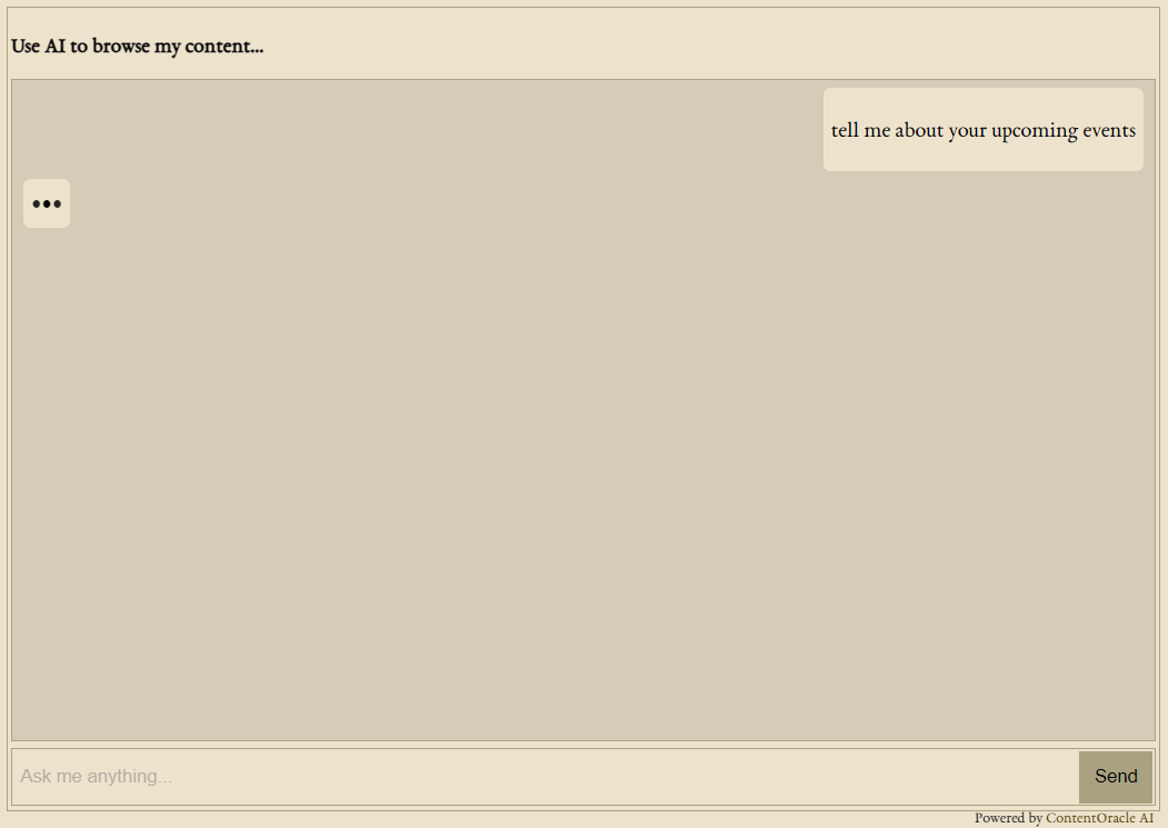 The customized block on the frontend of the site.