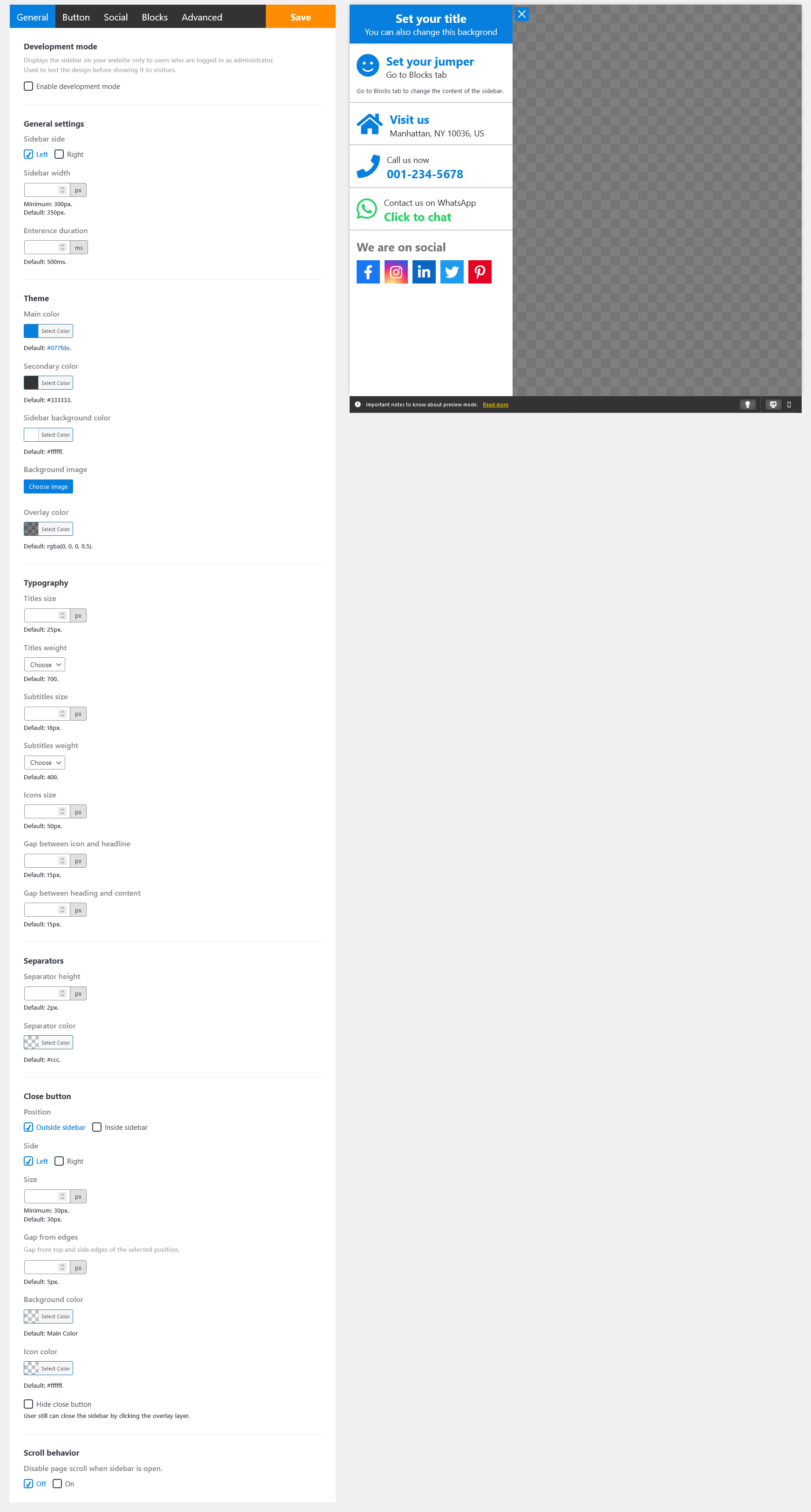 General screen